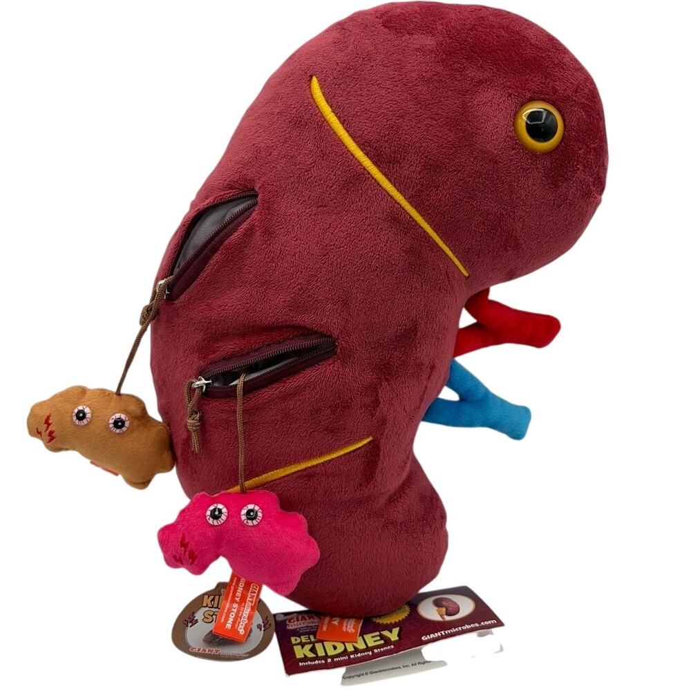 Drew Oliver's Giant Microbes Deluxe Kidney Stuffed Animal with Stones 12'